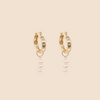 Baroque Pearl Gold Hoop Earrings