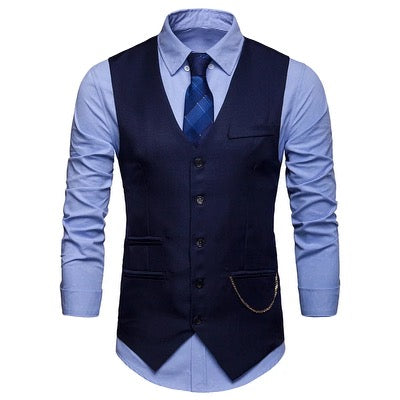 Slim Fit Single Breasted Suit Vest