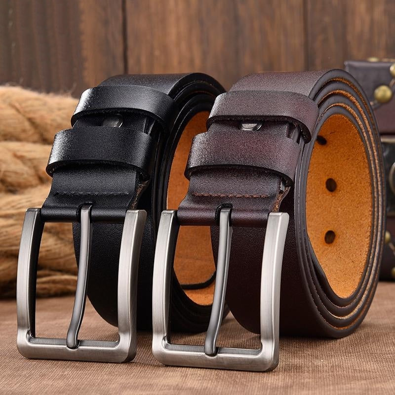 Genuine Leather Luxury Pin Buckle Belt