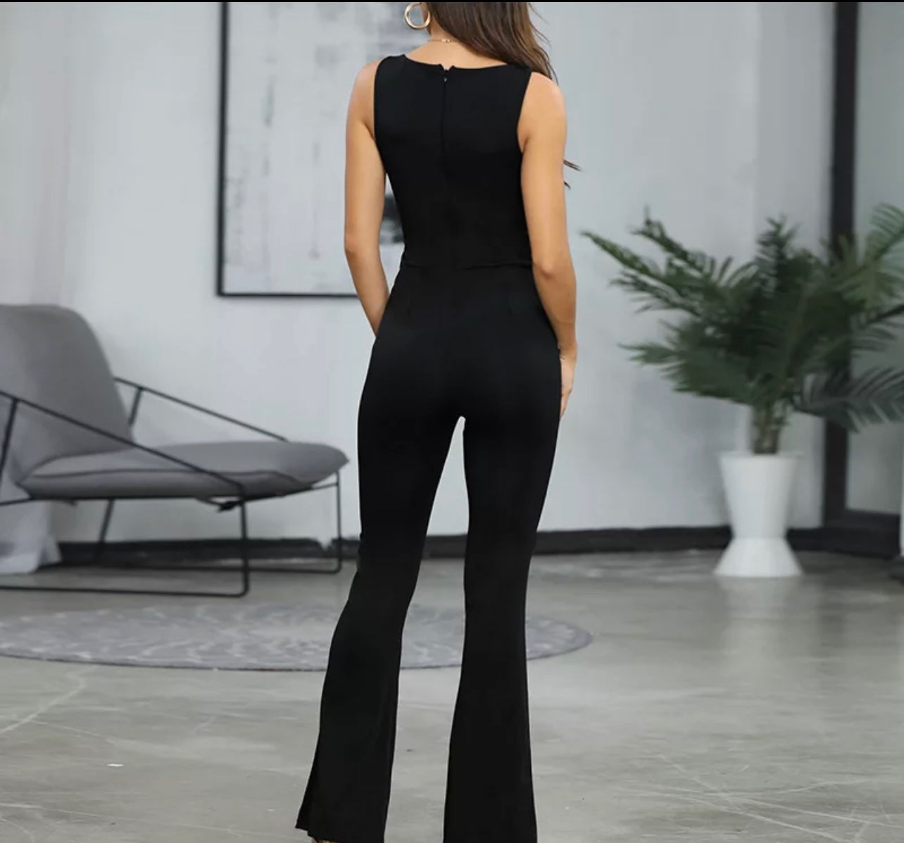 Contrast Color Mesh Jumpsuits