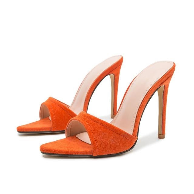 Pointed toe Strappy Mule High Heels