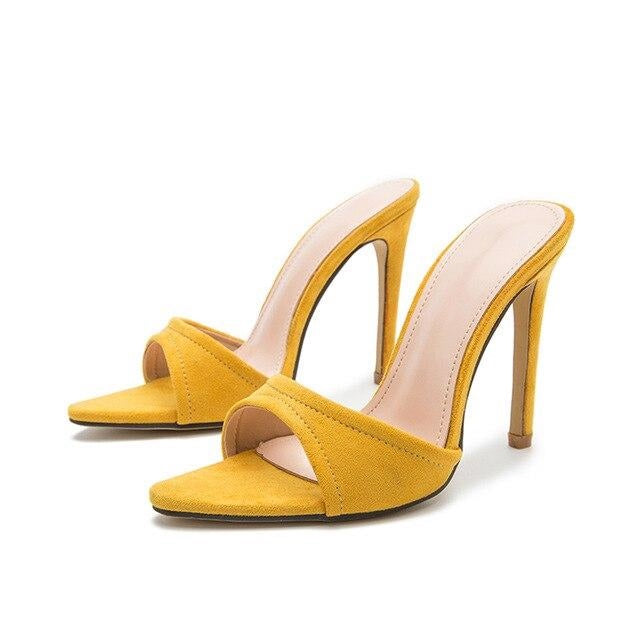 Pointed toe Strappy Mule High Heels