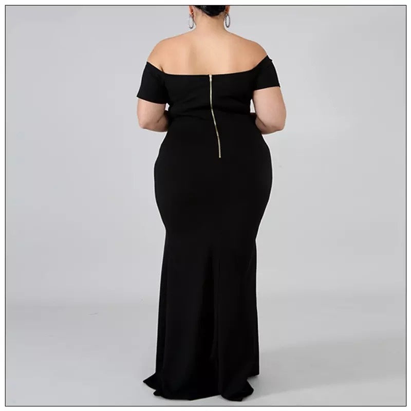 Elegant Off Shoulder Maxi Dress