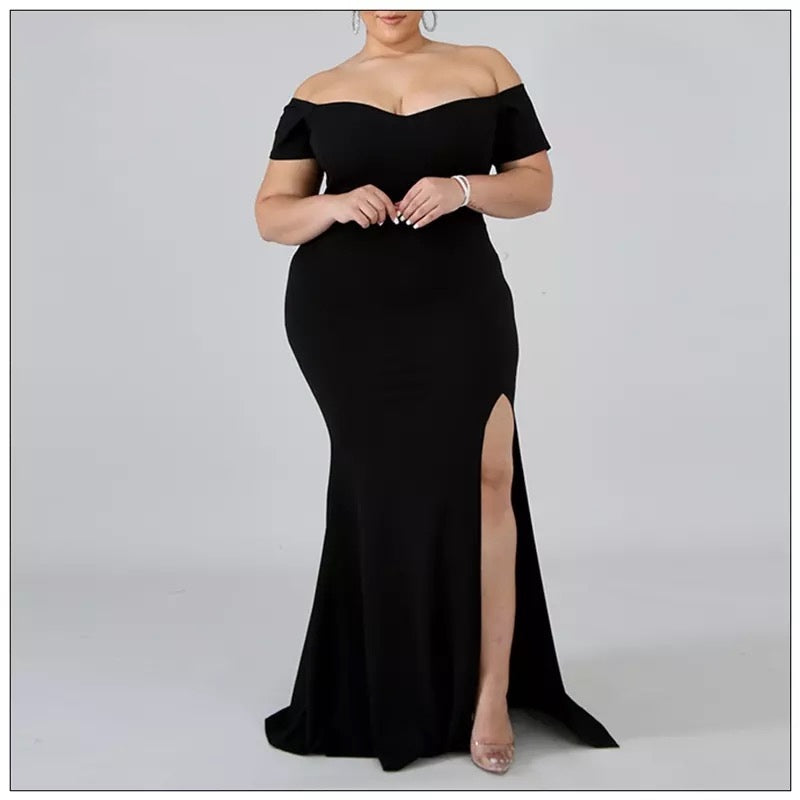 Elegant Off Shoulder Maxi Dress
