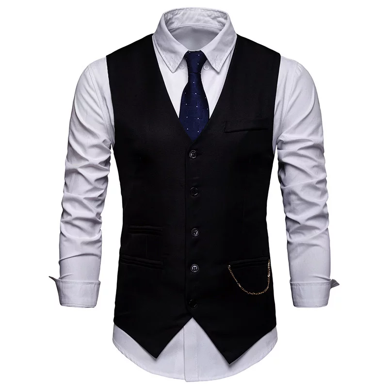 Slim Fit Single Breasted Suit Vest