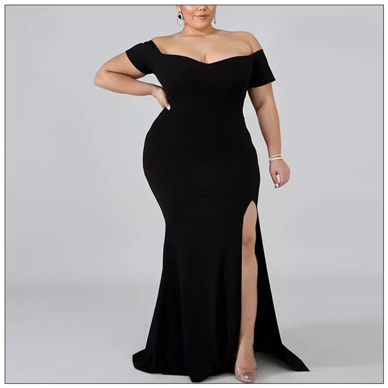 Elegant Off Shoulder Maxi Dress