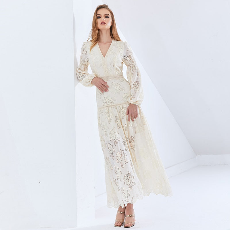 Vintage Patchwork Lace Dress