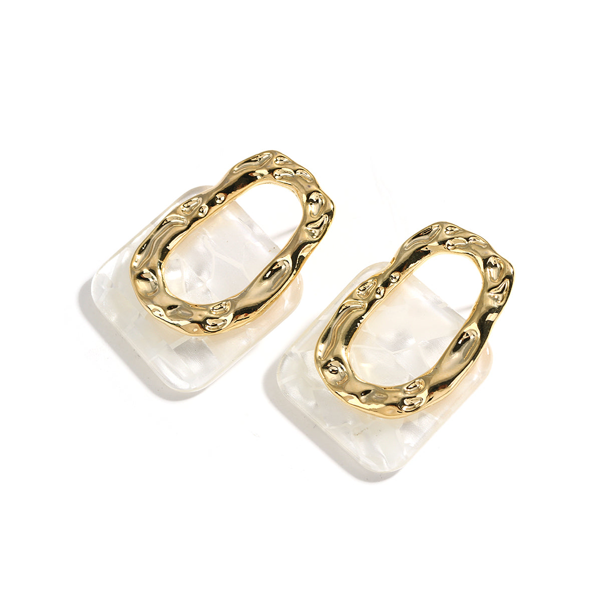Resin Square Stud  Earrings