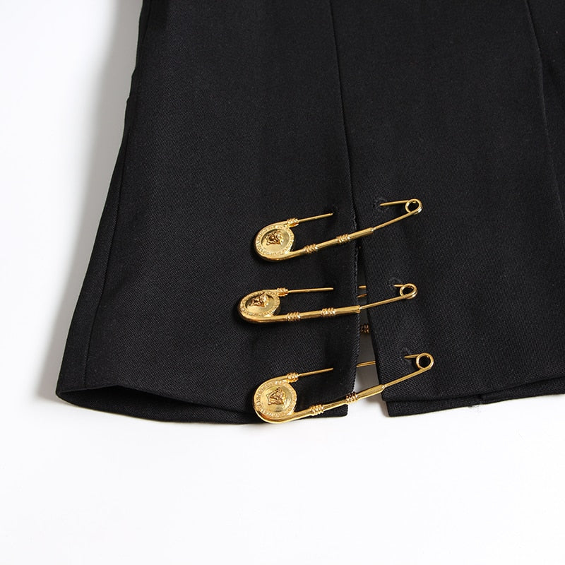 Lapel Long Sleeve Blazer
