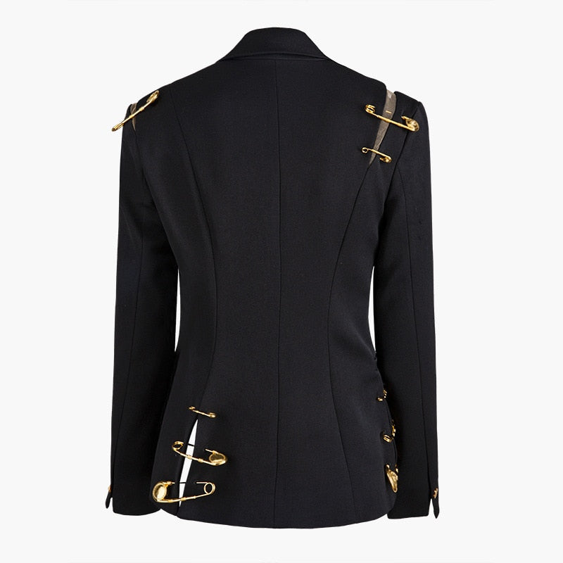 Lapel Long Sleeve Blazer