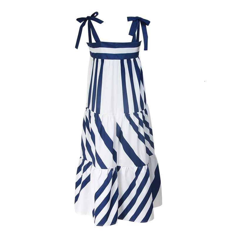 Striped Spaghetti Strap Dress