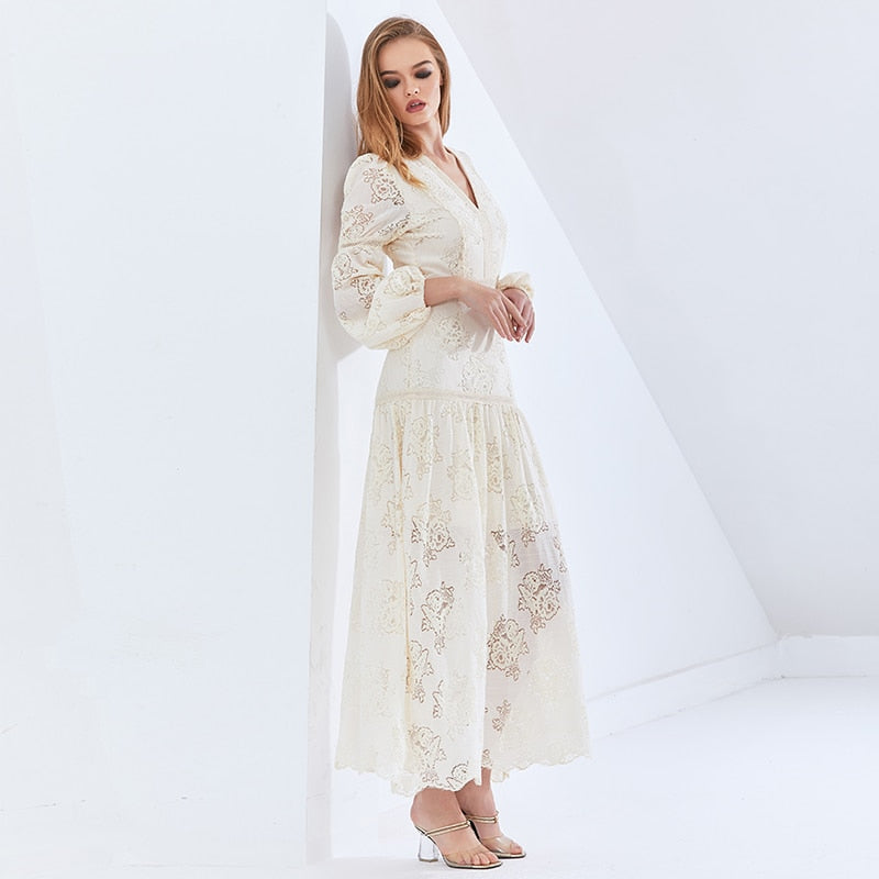 Vintage Patchwork Lace Dress