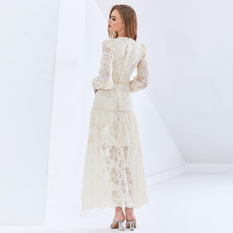 Vintage Patchwork Lace Dress