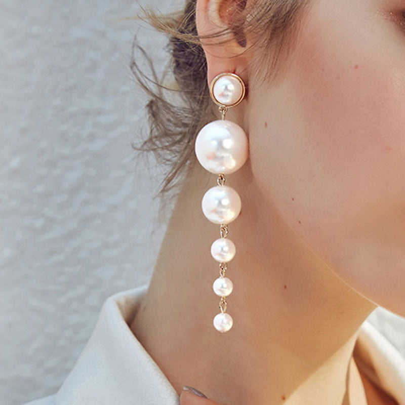 Big Pearl Drop Earrings