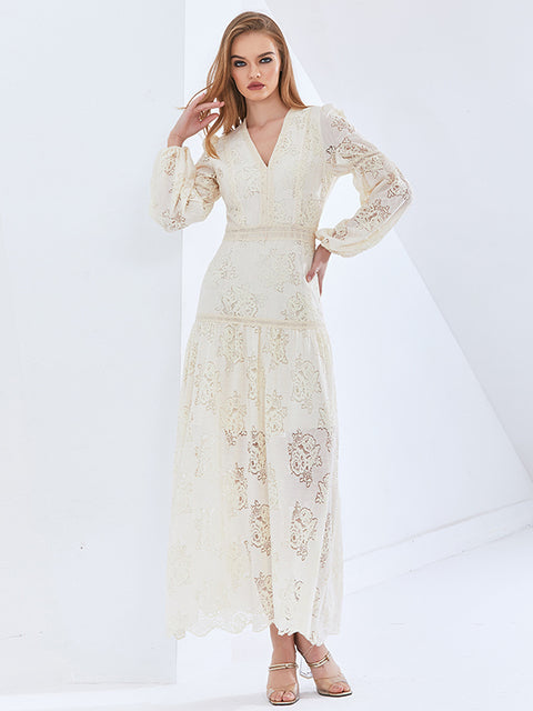 Vintage Patchwork Lace Dress
