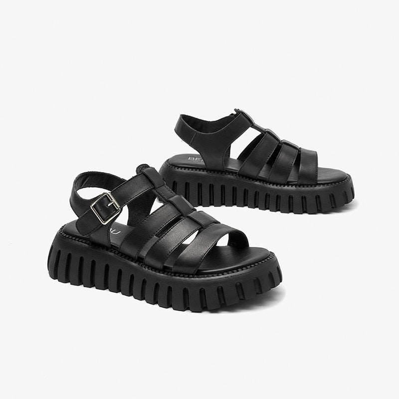 Genuine leather Platform Sandals