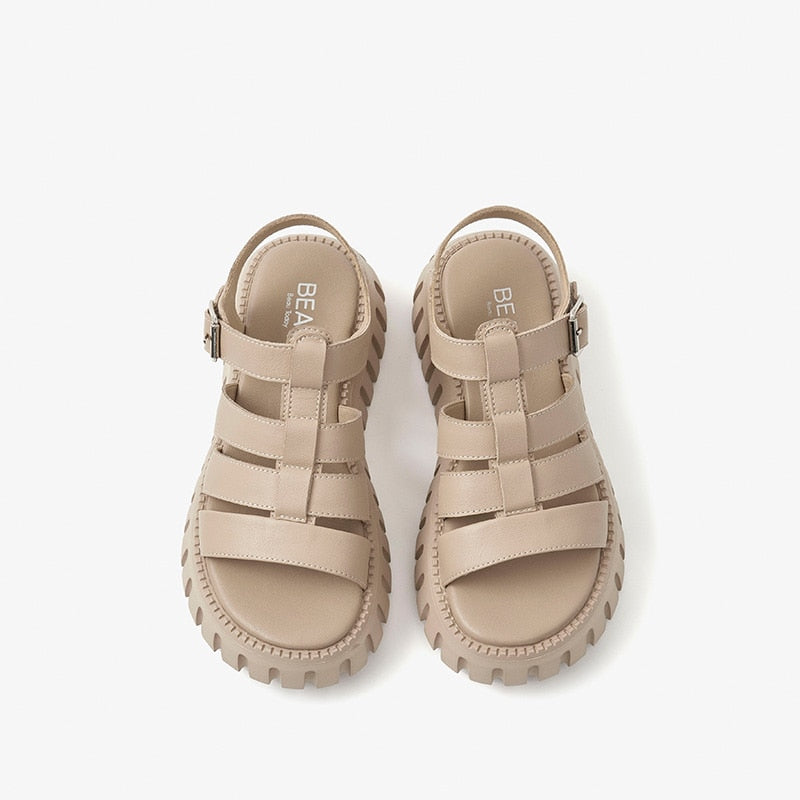 Genuine leather Platform Sandals