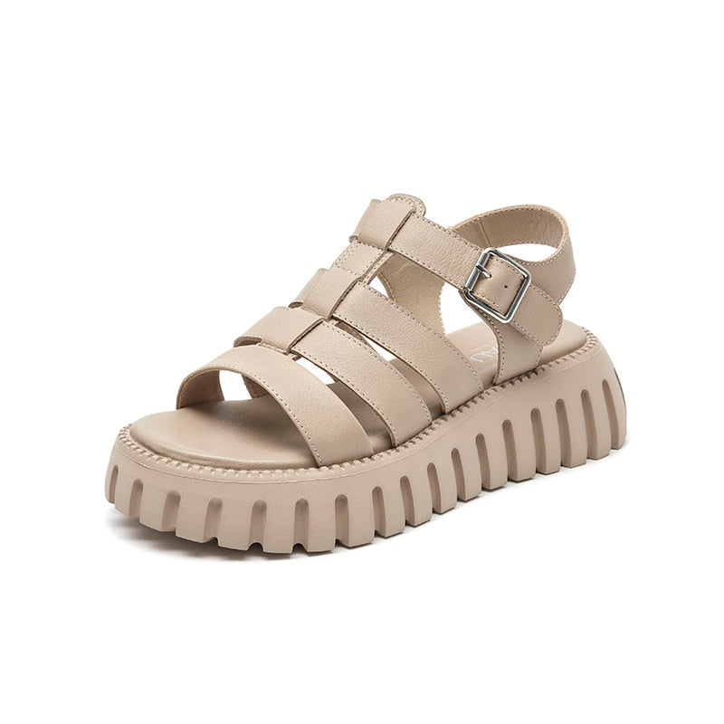Genuine leather Platform Sandals