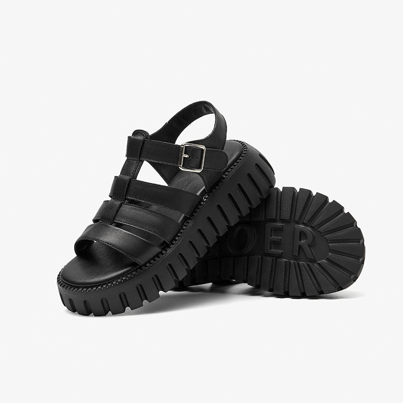 Genuine leather Platform Sandals