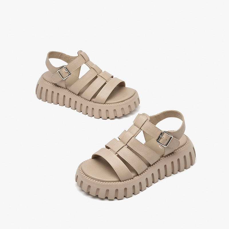 Genuine leather Platform Sandals