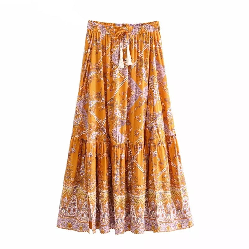 Angel Printed Maxi Skirt