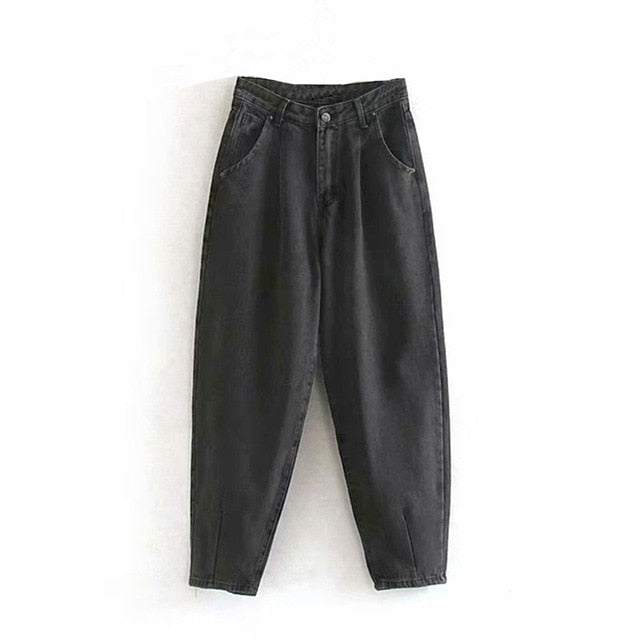 Denim High Waist Long Slouchy Jeans