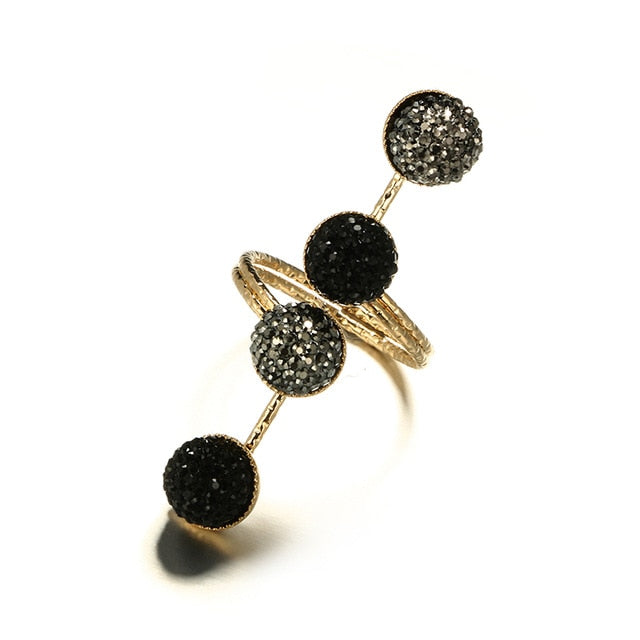 Vintage Black Stone Ring Set