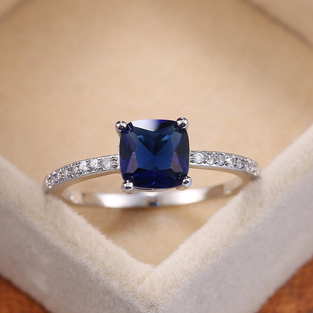 Prong Design Square Stone Ring