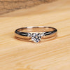 925 Sterling Silver Round Stone Ring