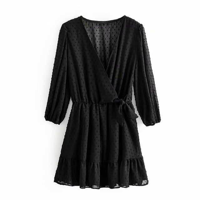 Women's Ruffles Lace Mini Beach Dress