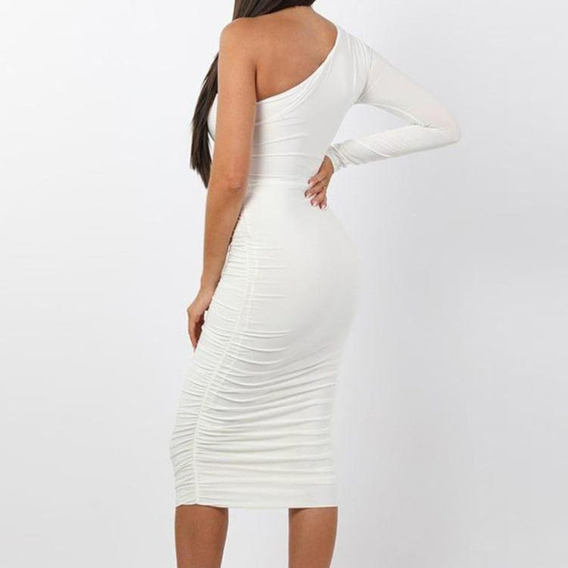 Asymmetrical shoulder  Dress