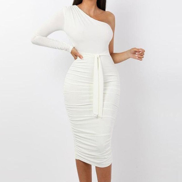 Asymmetrical shoulder  Dress