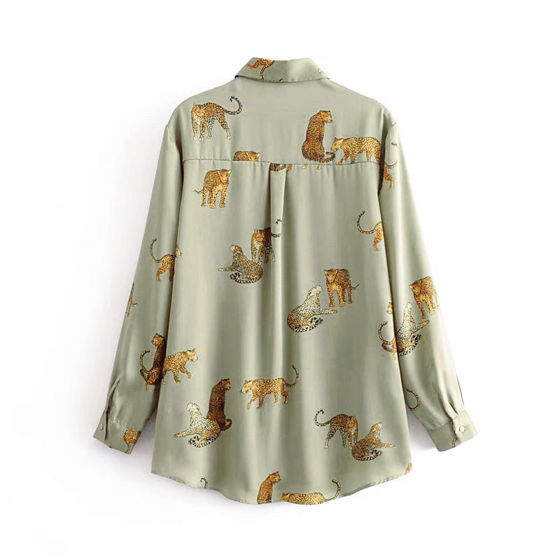 Women's Leopard Print Blouse