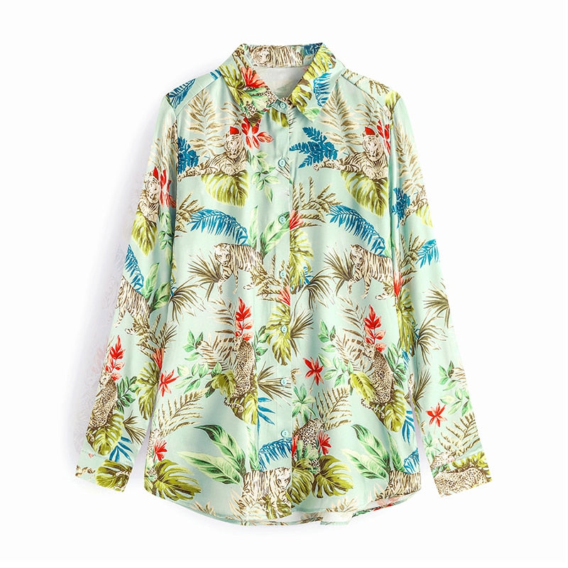 Women's Leopard Print Blouse