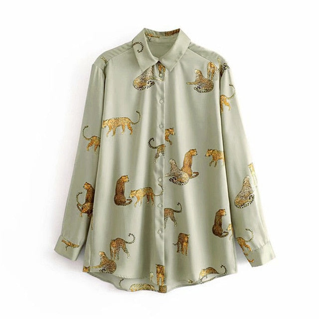 Women's Leopard Print Blouse