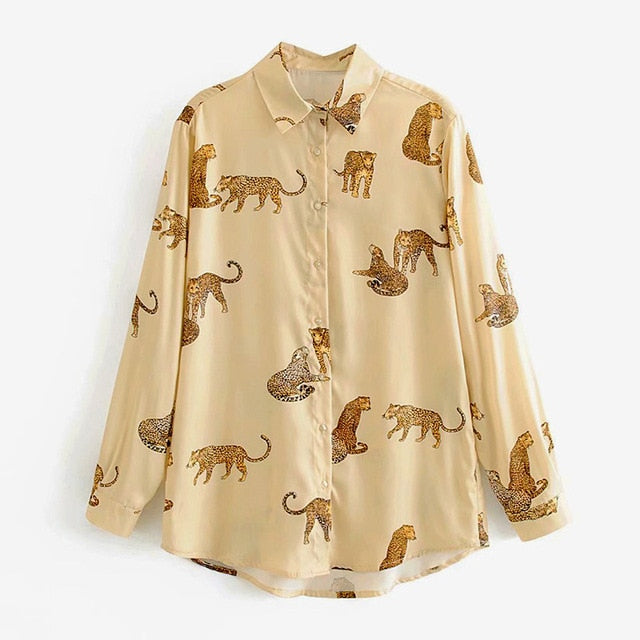 Women's Leopard Print Blouse