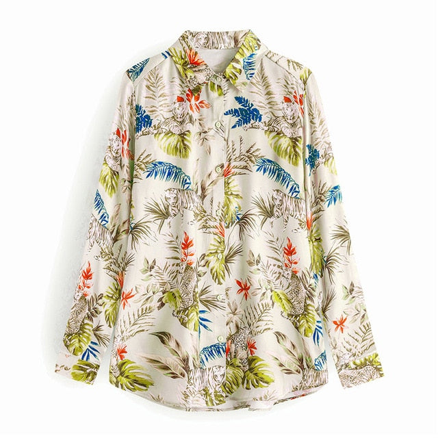 Women's Leopard Print Blouse