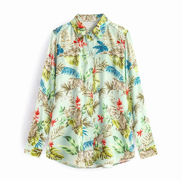 Women's Leopard Print Blouse