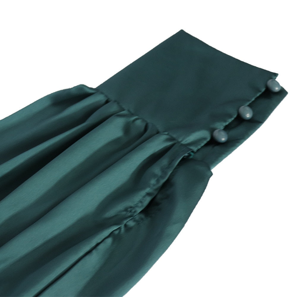 Women Classy Wide Leg Satin Jumpsuit