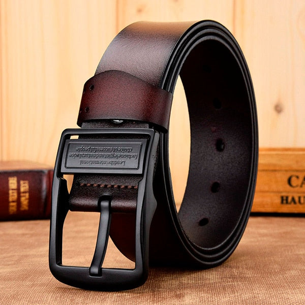 Genuine Leather Luxury Pin Buckle Belt