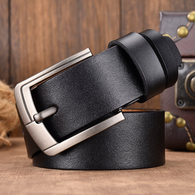 Genuine Leather Luxury Pin Buckle Belt