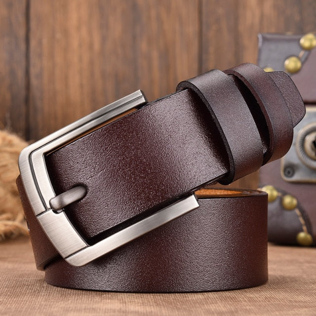Genuine Leather Luxury Pin Buckle Belt