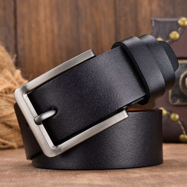 Genuine Leather Luxury Pin Buckle Belt