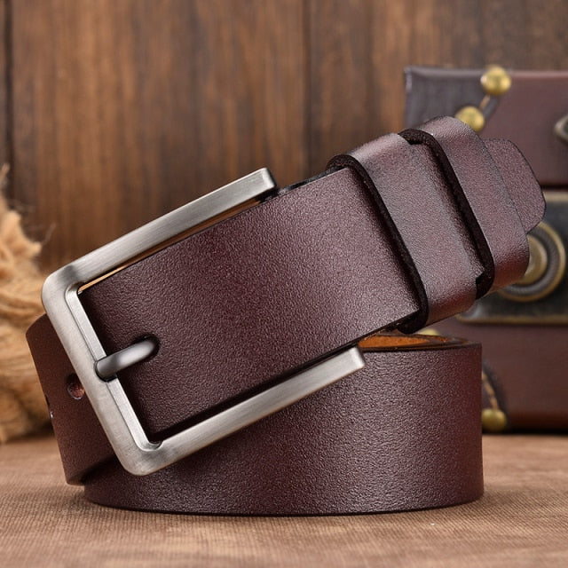 Genuine Leather Luxury Pin Buckle Belt