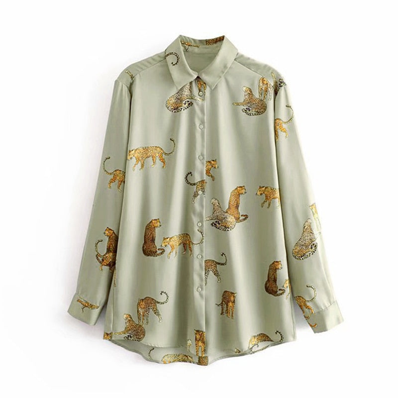 Women's Leopard Print Blouse