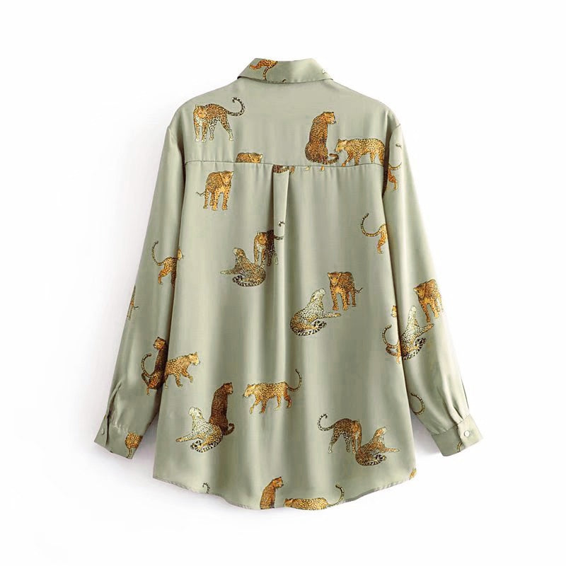 Women's Leopard Print Blouse