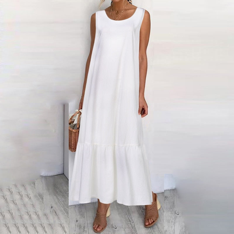 Sleeveless Summer Maxi Dress