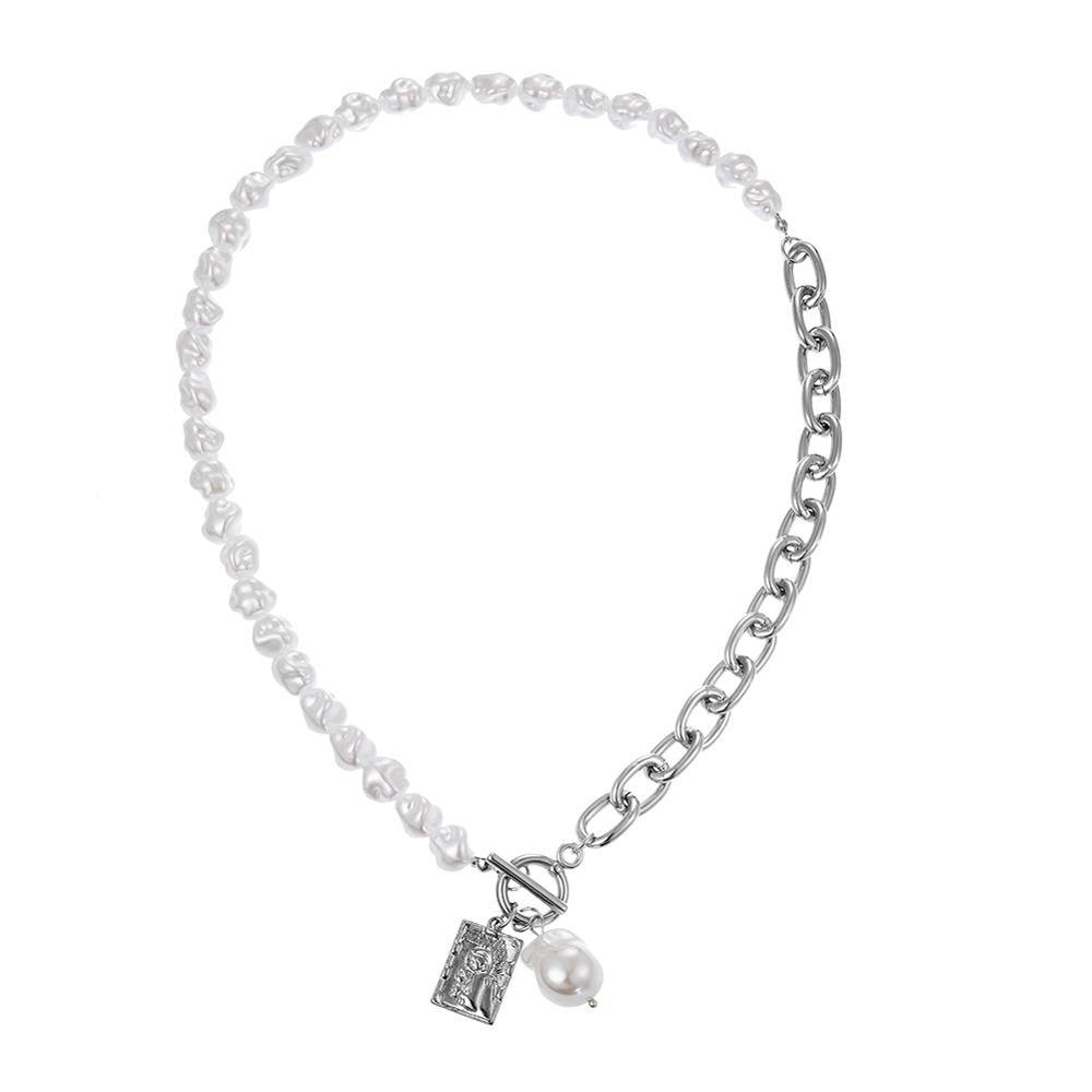 Vintage Gold &amp; Pearl Lock Chain