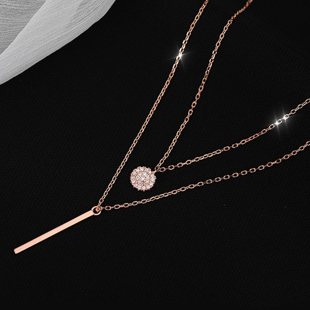 Sterling Silver Double layered Necklace