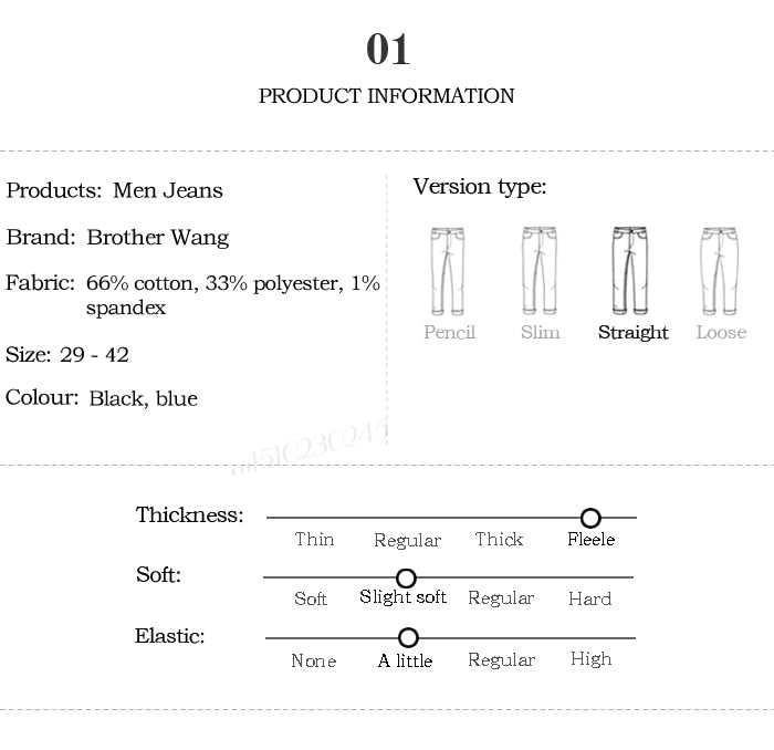 Winter Men's Warm Casual Jeans